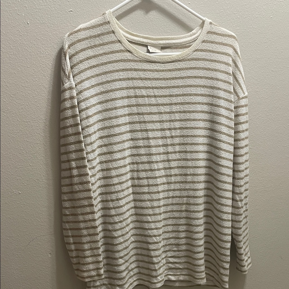 A New Day Cream and Tan Knit Top